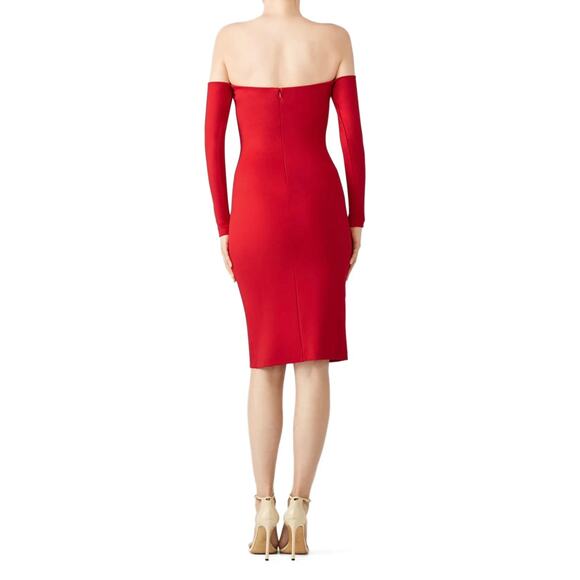 Amanda Uprichard Red Nicolette Dress M - Picture 2 of 12